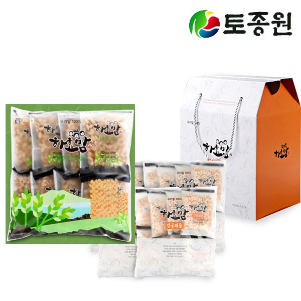 하효맘과즐 혼합선물세트(5봉입) 감귤720g(240G*3봉) +보리560g(280G*2봉)
